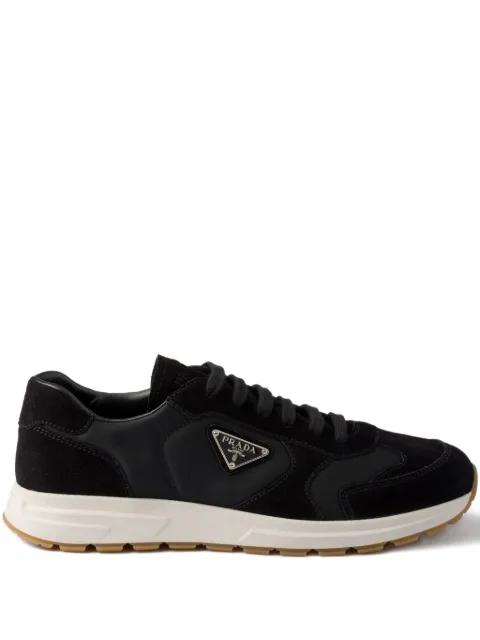 Prax triangle-logo panelled sneakers by PRADA