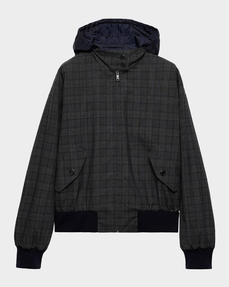 Prince Of Wales Checked Wool Jacket by PRADA