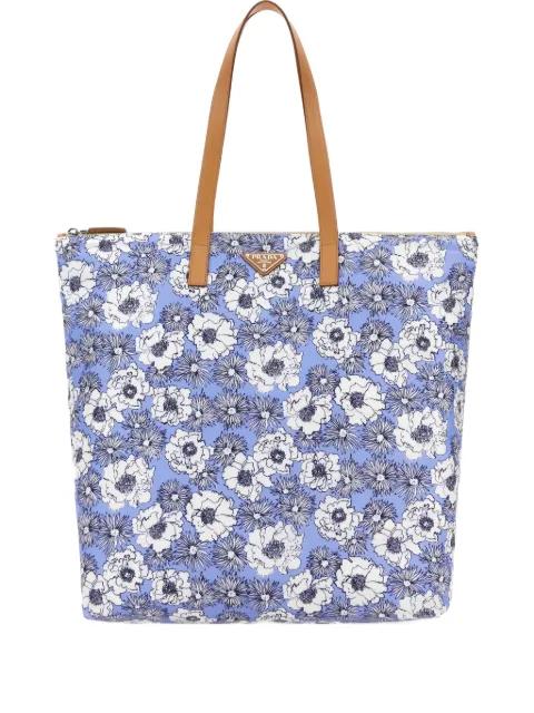 Printed Re-Nylon tote bag by PRADA