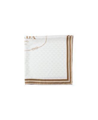 Printed Silk Twill Jacquard Scarf by PRADA