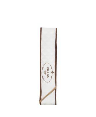 Printed Silk Twill Jacquard Skinny Scarf by PRADA