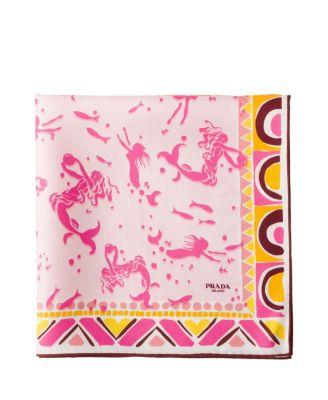 Printed Silk Twill Scarf 55 by PRADA