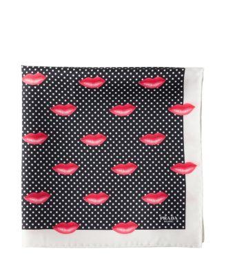 Printed Silk Twill Scarf 55 by PRADA