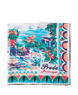 Printed Silk Twill Scarf 90 by PRADA