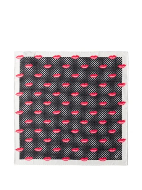 Printed silk twill scarf by PRADA
