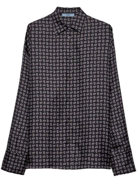 Printed twill silk shirt by PRADA