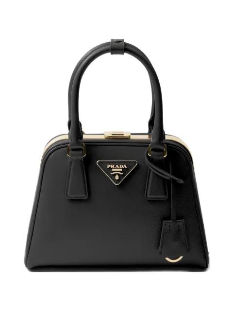 Pyramid leather tote bag by PRADA