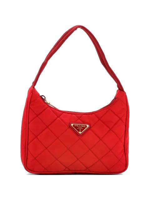 Quilted Tessuto Mini hobo bag by PRADA 