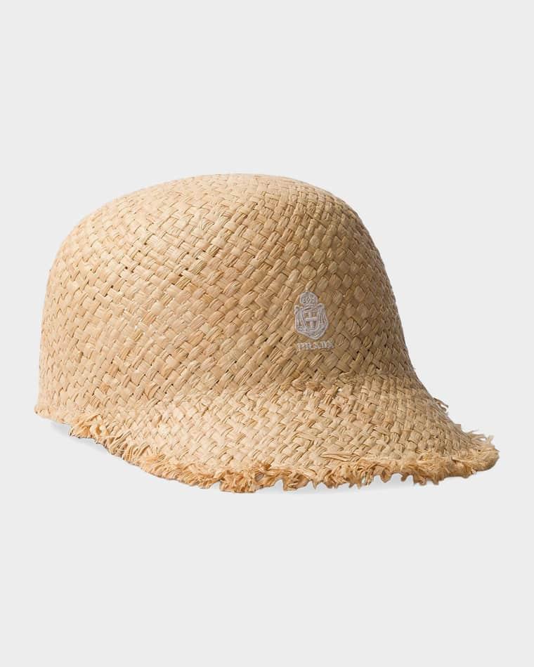 Raffia Baseball Cap by PRADA