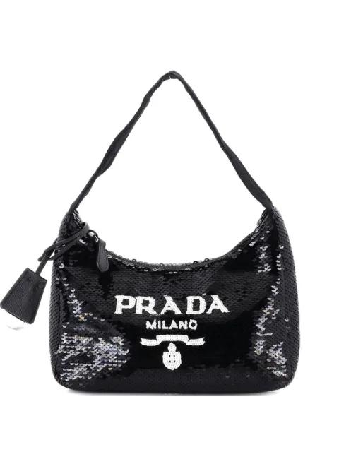 Re-Edition 2000 Sequins Mini hobo bag by PRADA 