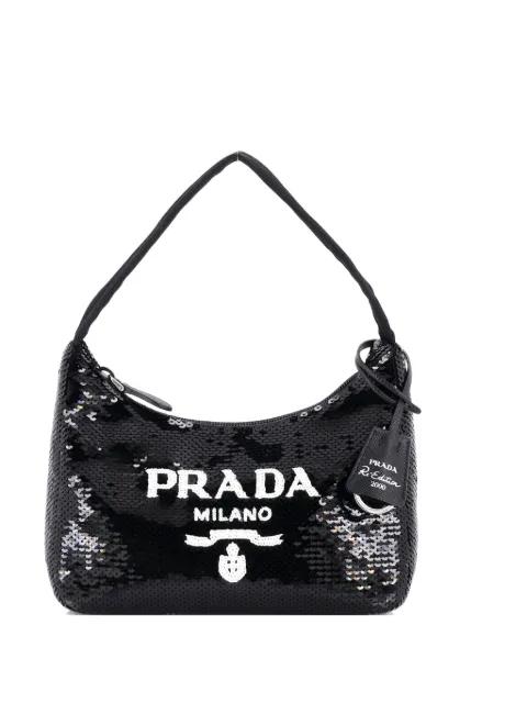 Re-Edition 2000 Sequins Mini hobo bag by PRADA 