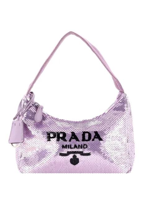 Re-Edition 2000 Sequins Mini hobo bag by PRADA 