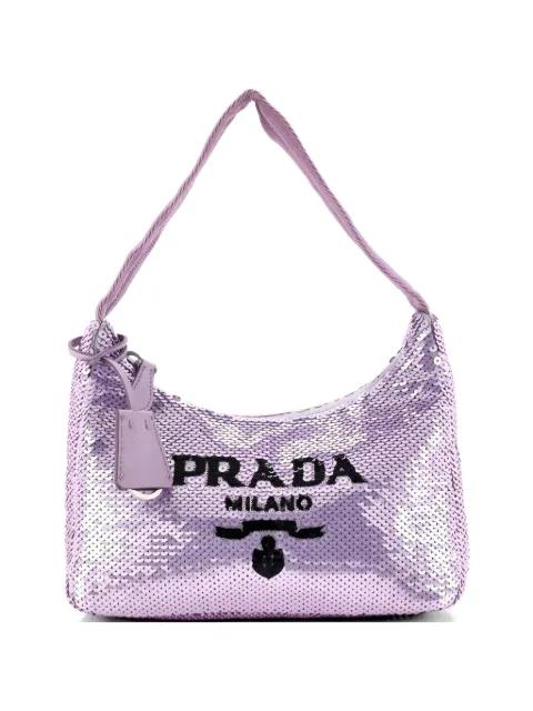 Re-Edition 2000 Sequins Mini hobo bag by PRADA 