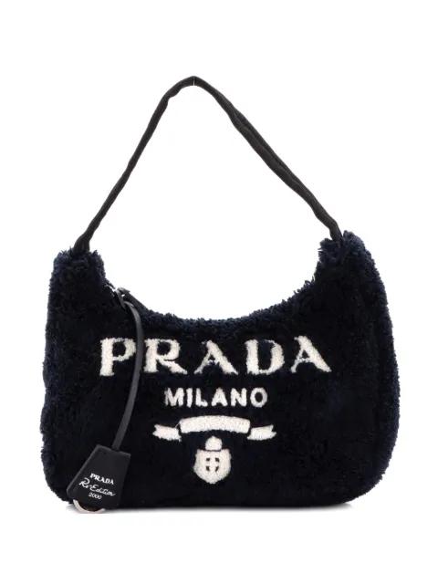 Re-Edition 2000 Terry Cloth Mini hobo bag by PRADA 