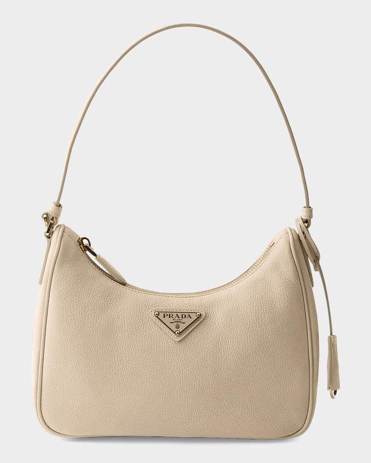 Re-Edition 2005 Nubuck and Saffiano Leather Shoulder Bag by PRADA