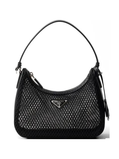 Re-Edition 2005 mesh and brushed leather bag by PRADA