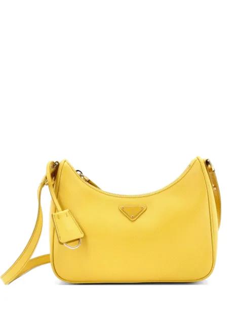 Re-Edition Hobo Saffiano Leather Mini shoulder bag by PRADA 