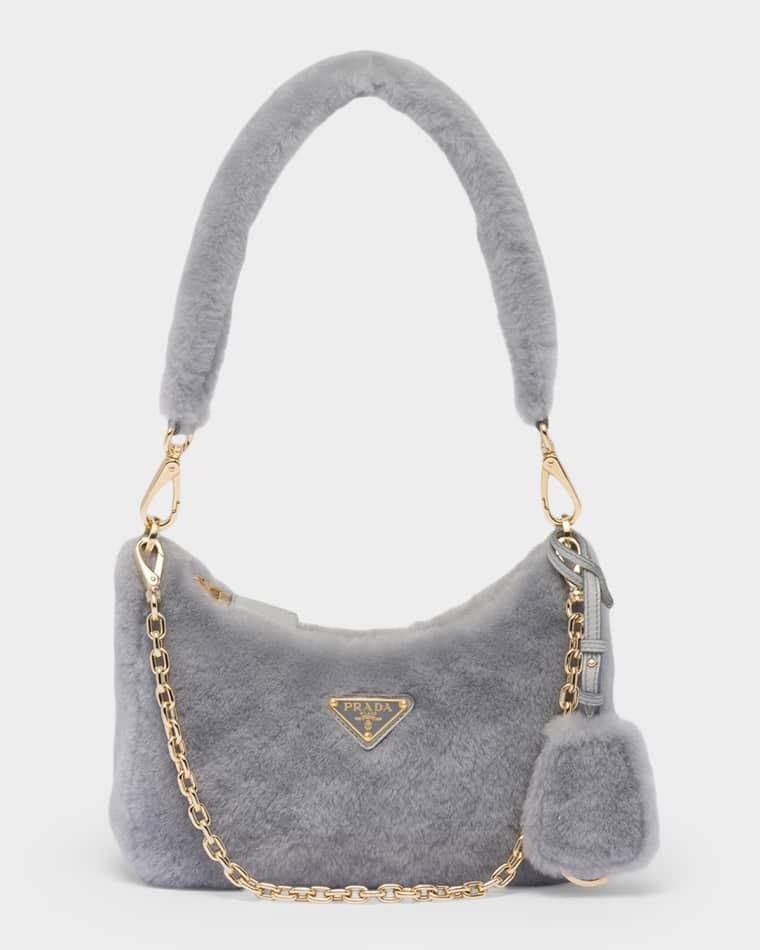 Re-Edition Mini Shearling Shoulder Bag by PRADA