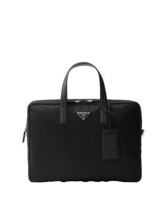 Re-Nylon And Saffiano Leather Briefcase by PRADA