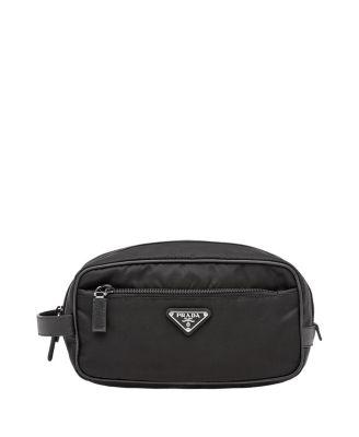 Re-Nylon And Saffiano Leather Travel Pouch by PRADA