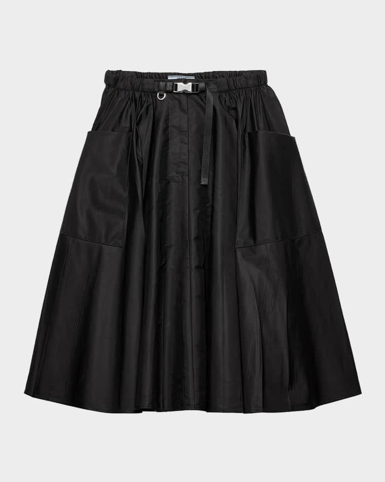 Re-Nylon Circle Midi-Skirt by PRADA