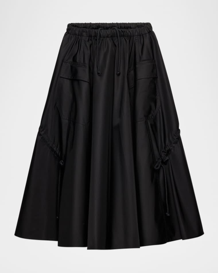 Re-Nylon Drawstring Midi Circle Skirt by PRADA