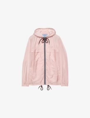 Re-Nylon Lightweight Hooded Woven Raincoat by PRADA