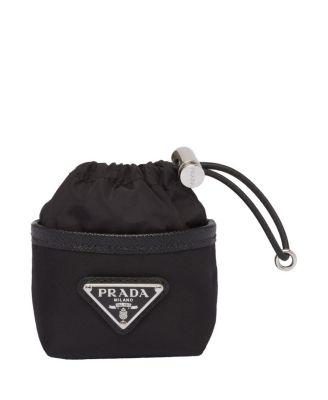 Re-Nylon Mini Pouch Keychain Charm by PRADA