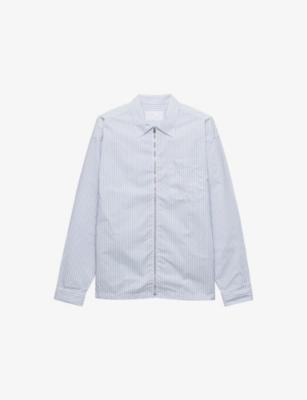 Re-Nylon Zip-Up Striped Woven Shirt by PRADA