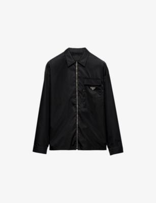 Re Nylon Zip-Up Woven Shirt by PRADA