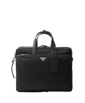 Re-Nylon and Saffiano Leather Briefcase by PRADA