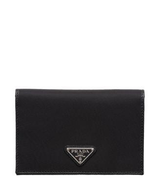 Re-Nylon and Saffiano Leather Passport Holder by PRADA