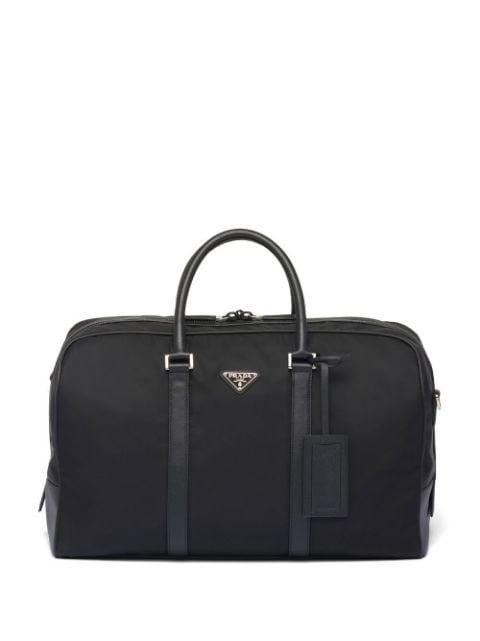 Re-Nylon and Saffiano leather duffel bag by PRADA
