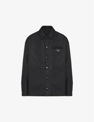Re-Nylon brand-plaque padded polyamide jacket by PRADA