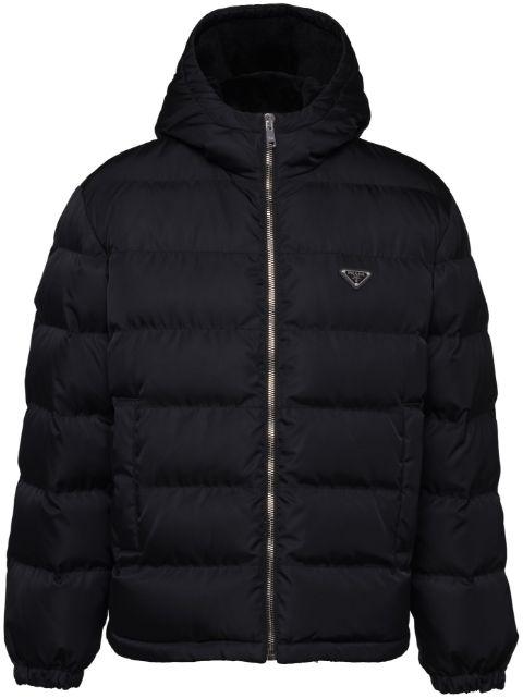 Re-Nylon cropped down jacket by PRADA