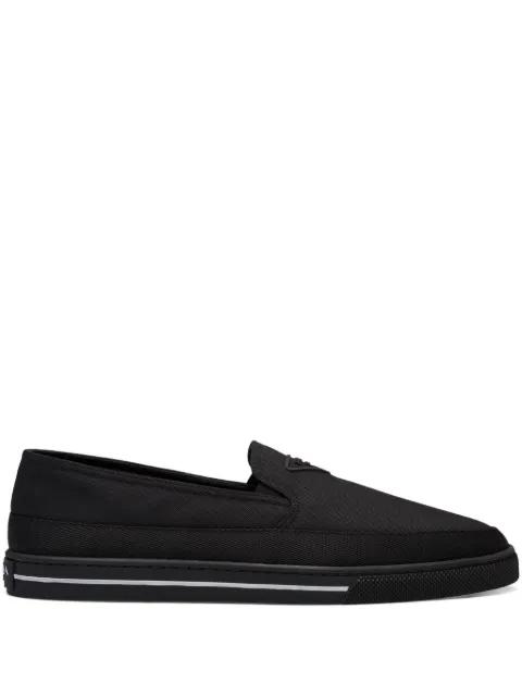 Re-Nylon embossed logo slip-on trainers by PRADA