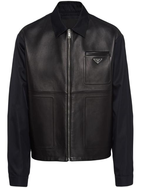 Re-Nylon leather jacket by PRADA