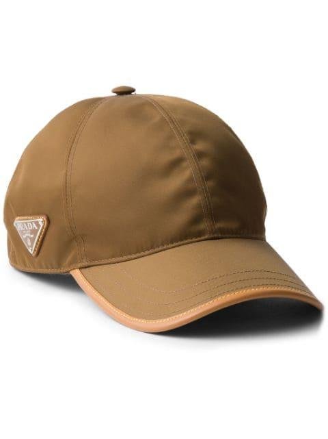 Re-Nylon triangle-logo baseball cap by PRADA