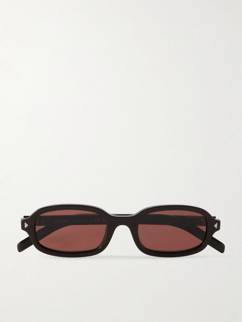 Rectangular-frame acetate sunglasses by PRADA