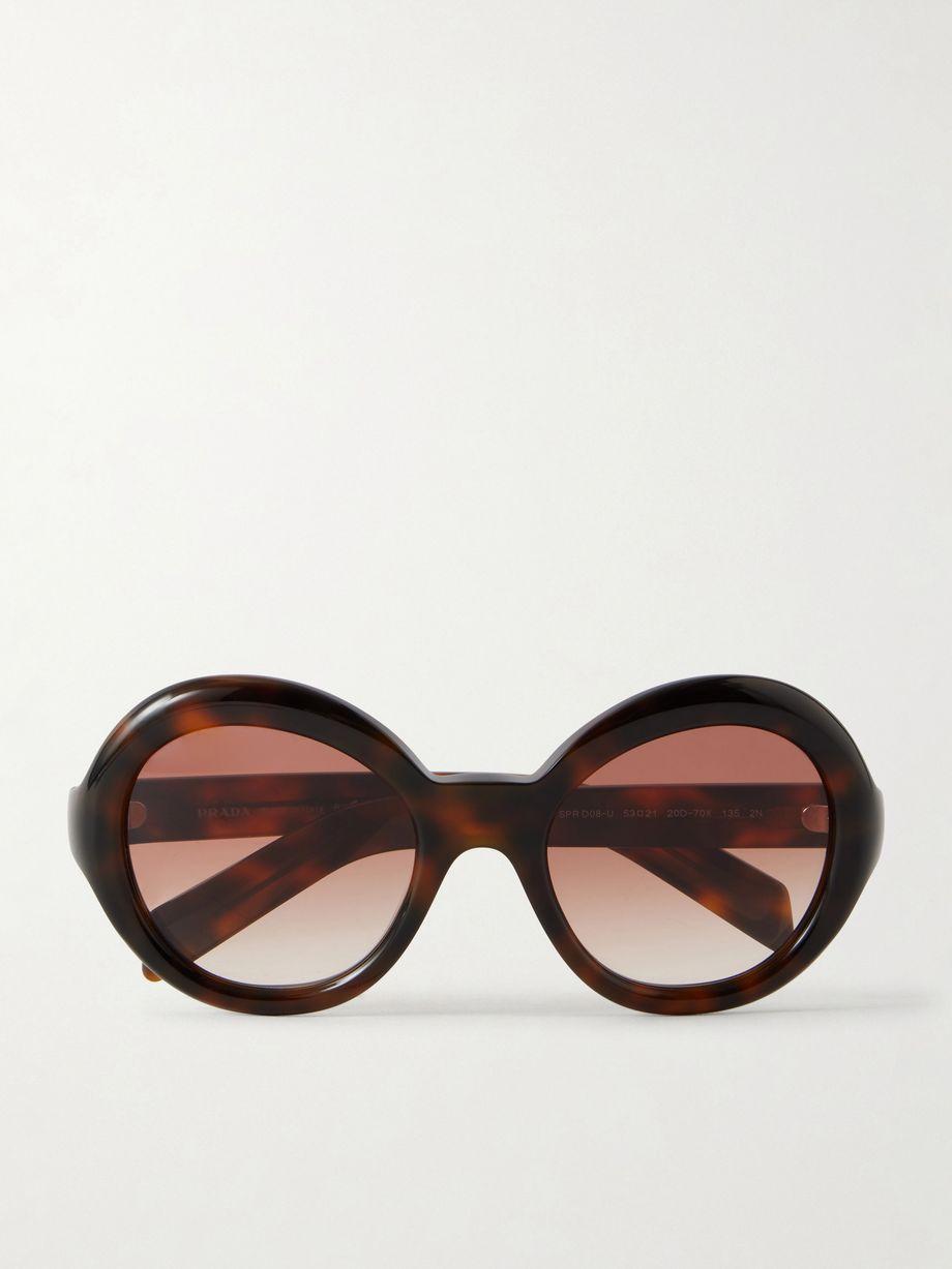 Round-frame acetate sunglasses by PRADA