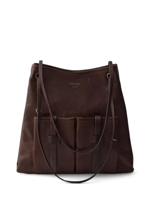 Route large leather bag by PRADA
