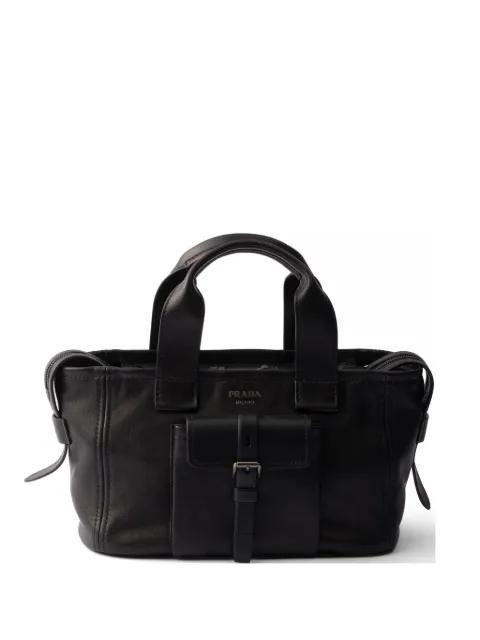 Route medium leather tote bag by PRADA