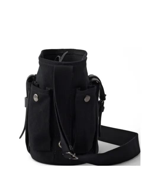 Route mini canvas and leather bucket bag by PRADA