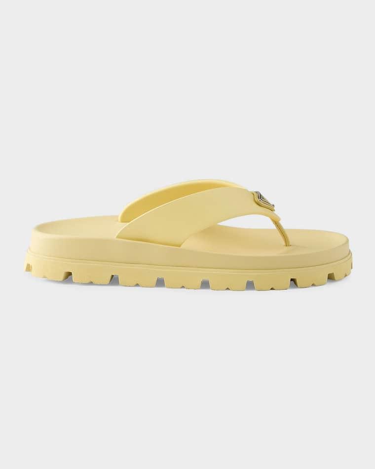 Rubber Thong Sandals by PRADA