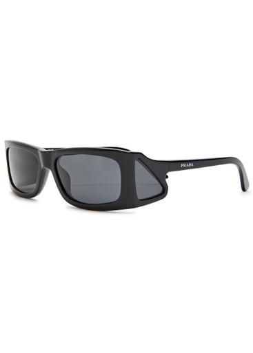Runway rectangle-frame sunglasses by PRADA