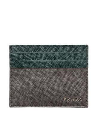 Saffiano Leather Card Holder by PRADA