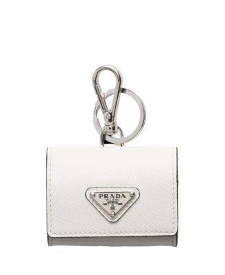Saffiano Leather Headphone Case With Keychain by PRADA