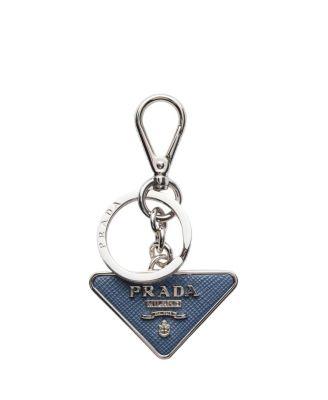 Saffiano Leather and Metal Keychain by PRADA