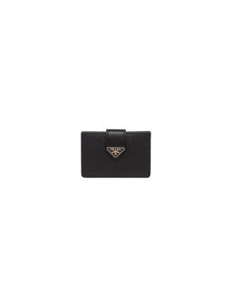 Saffiano and Smooth Leather Card Holder by PRADA