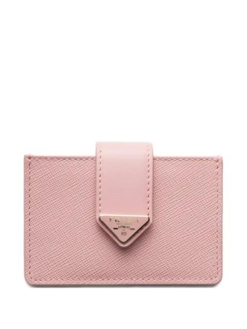 Saffiano and smooth leather card holder by PRADA